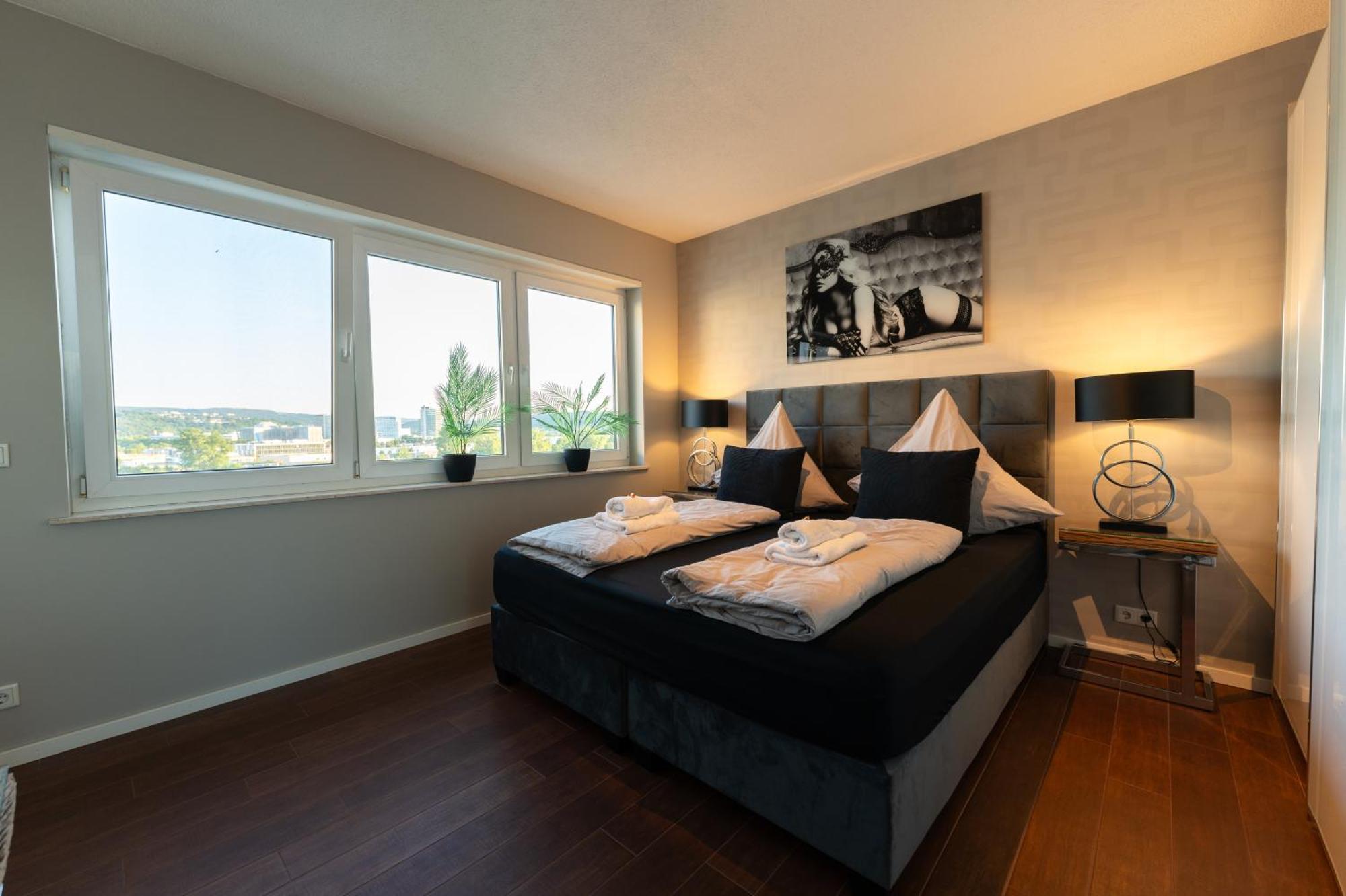 Penthouse Wohnung Mit Schoenem Moselblick In Metternich Coblenza Esterno foto