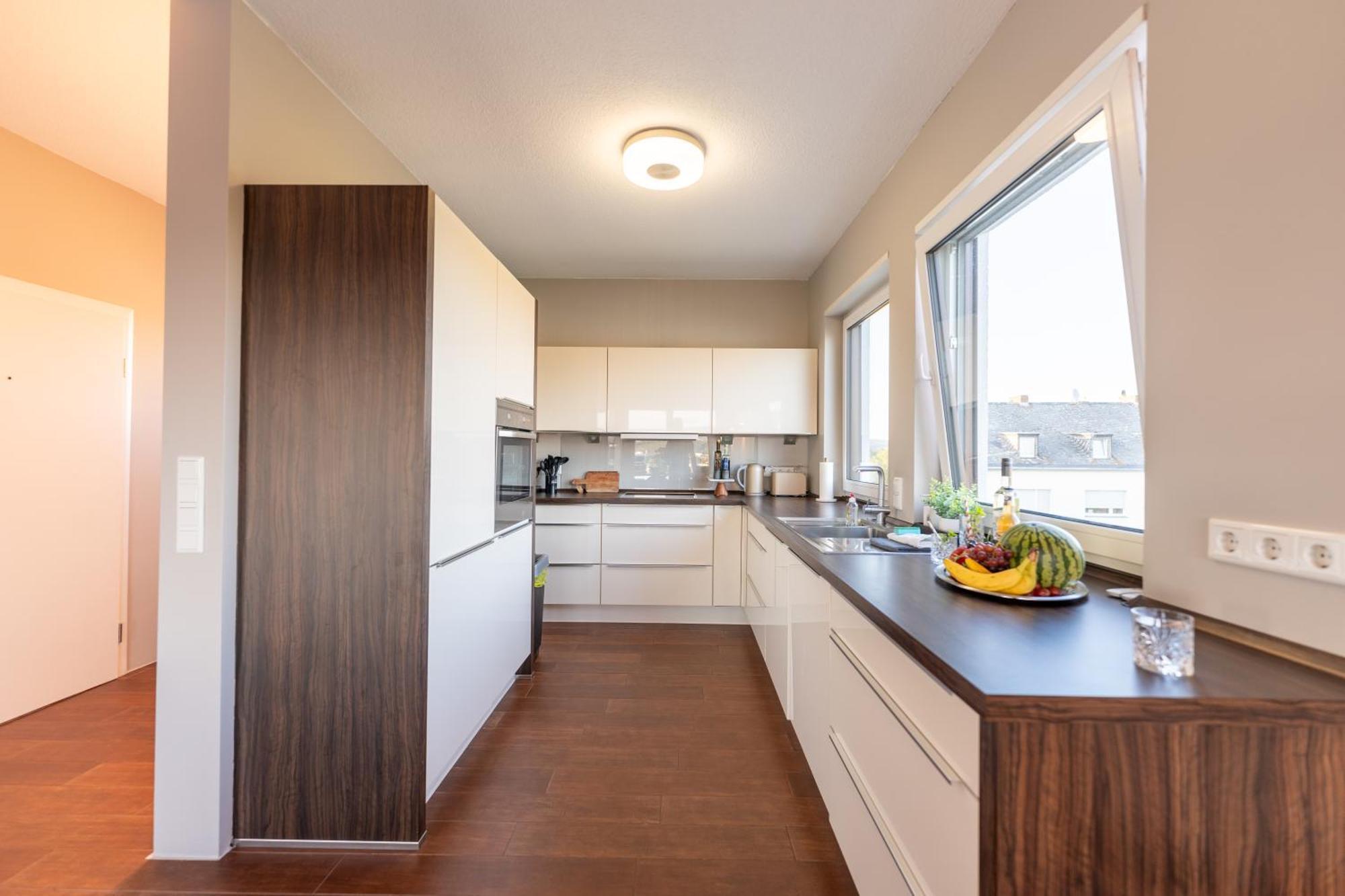 Penthouse Wohnung Mit Schoenem Moselblick In Metternich Coblenza Esterno foto